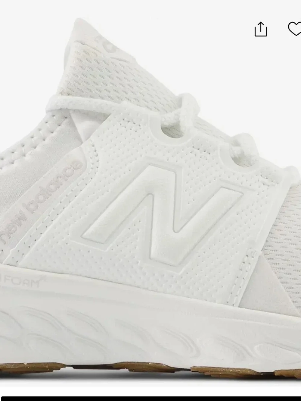 New Balance White Fresh Foam X Cruz v3 Sneakers Women's Size 8.5 Running Shoe